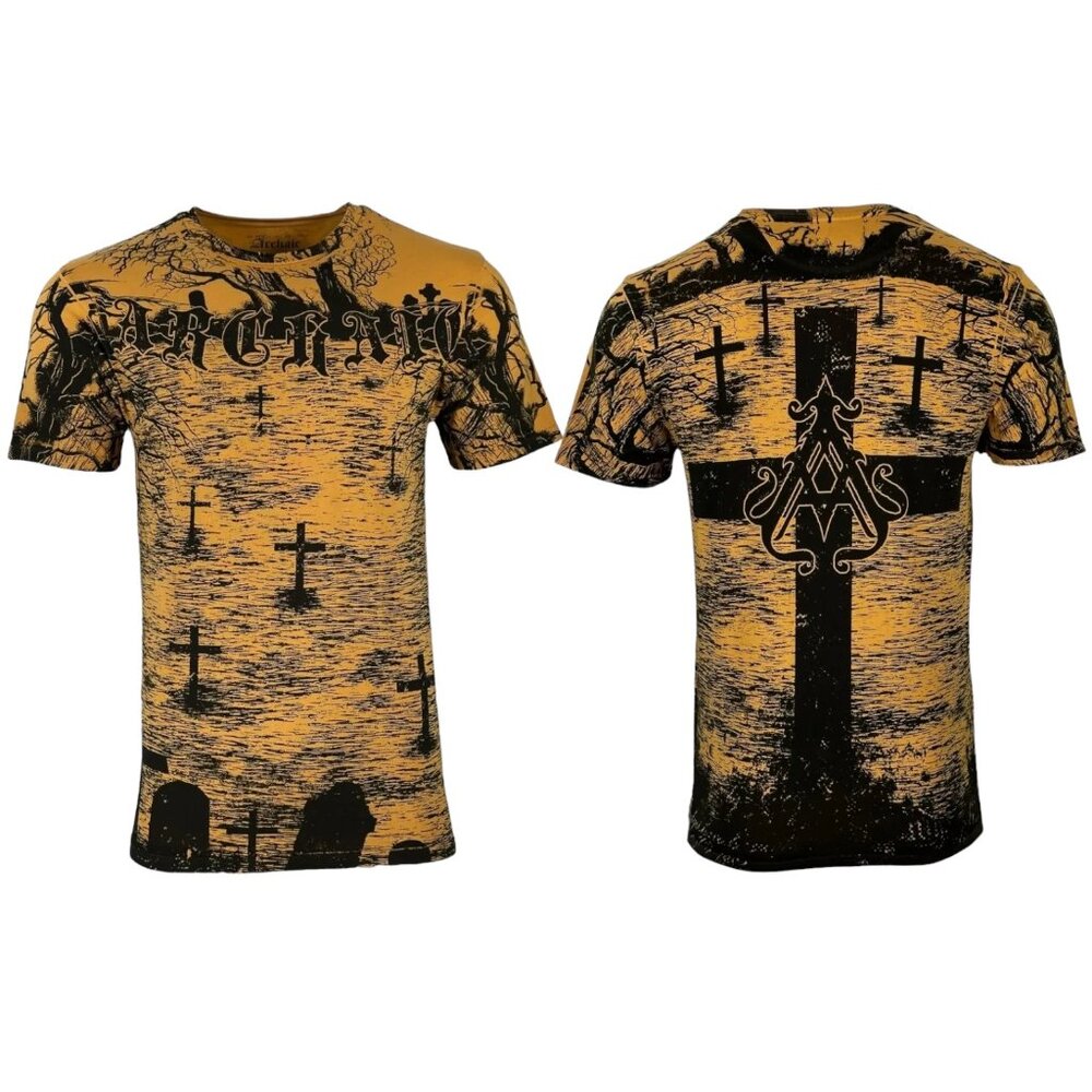 Archaic by Affliction Men's T-Shirt The Crypt Keeper Biker S-2XL